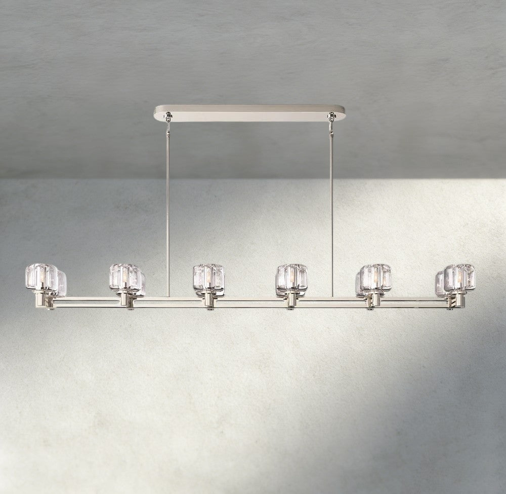 Demaret double Linear chandelier 54", 72"-chandelier-Briglighting