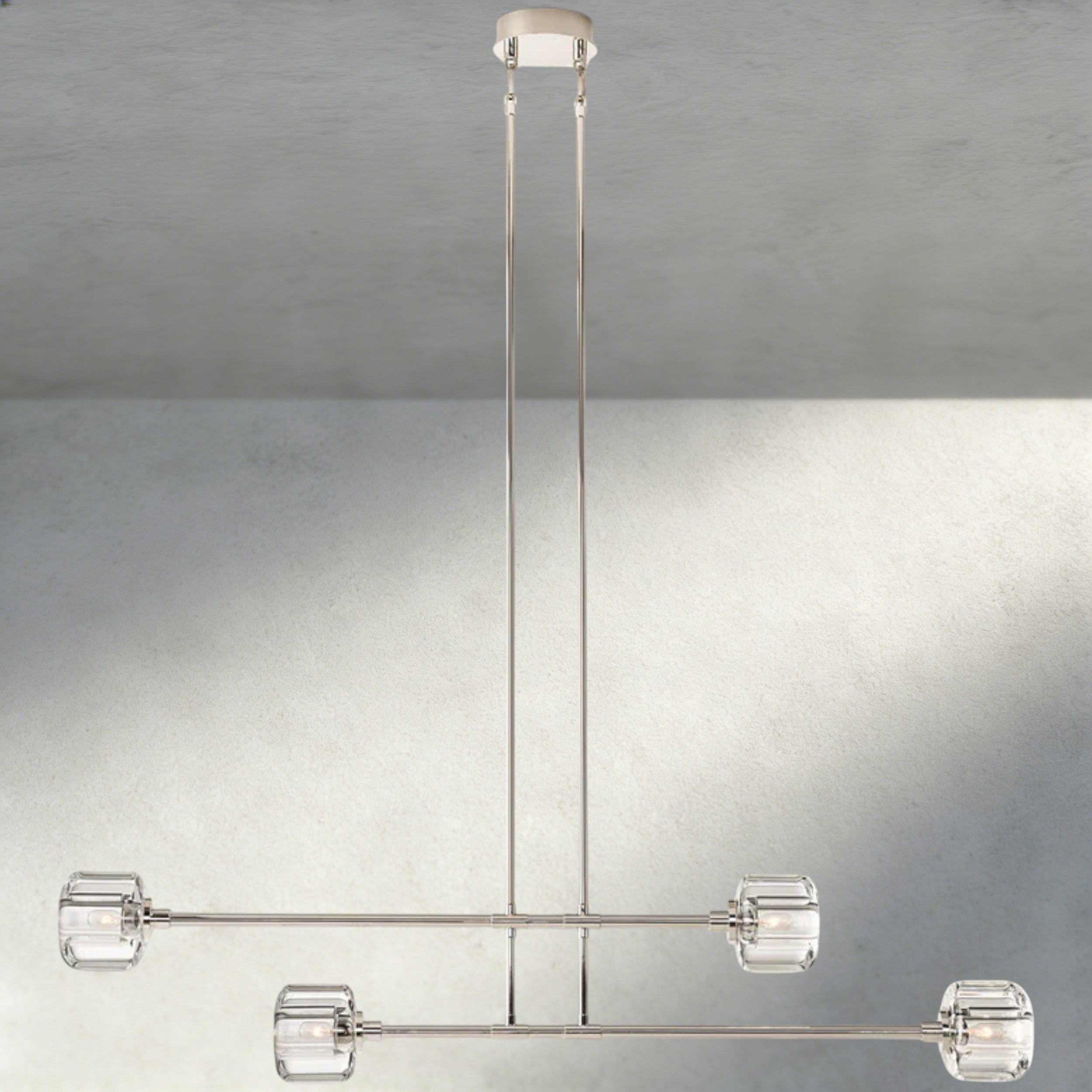 Demaret Mobile Linear Chandelier 54", 72"-chandelier-Briglighting