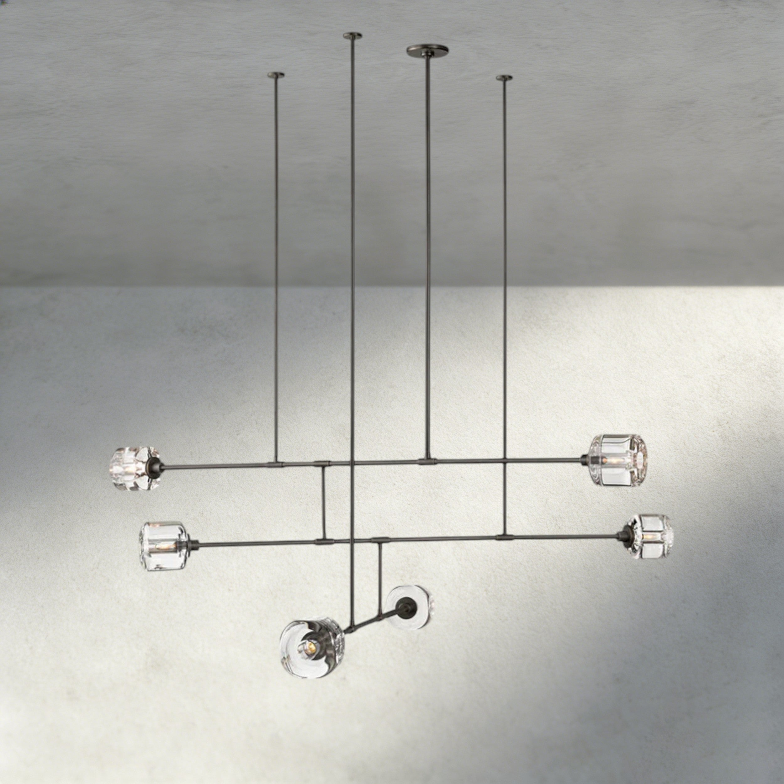 Demaret Mobile Round Chandelier 48", 62"-chandelier-Briglighting