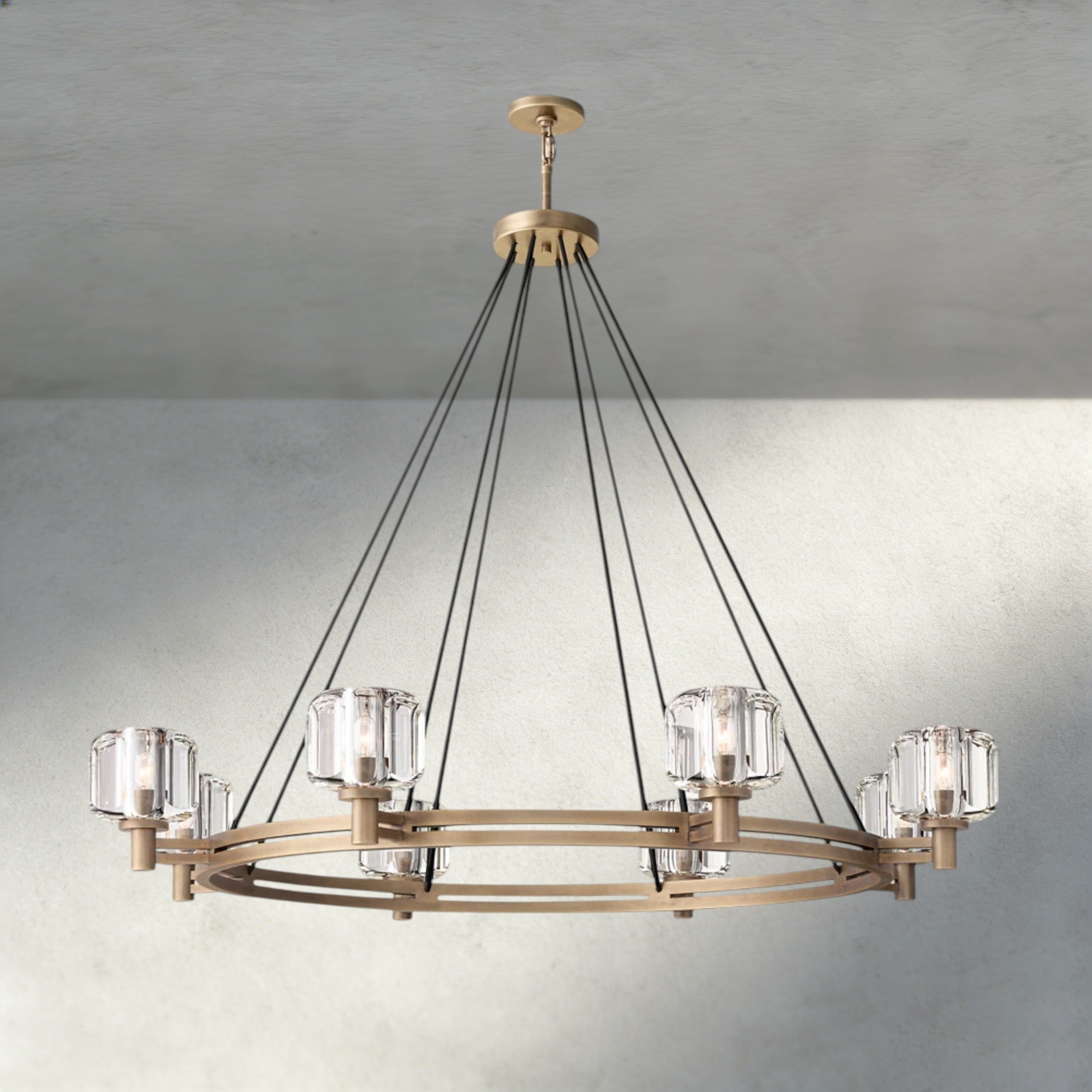 Demaret Round Chandelier 36", 48", 60"-chandelier-Briglighting