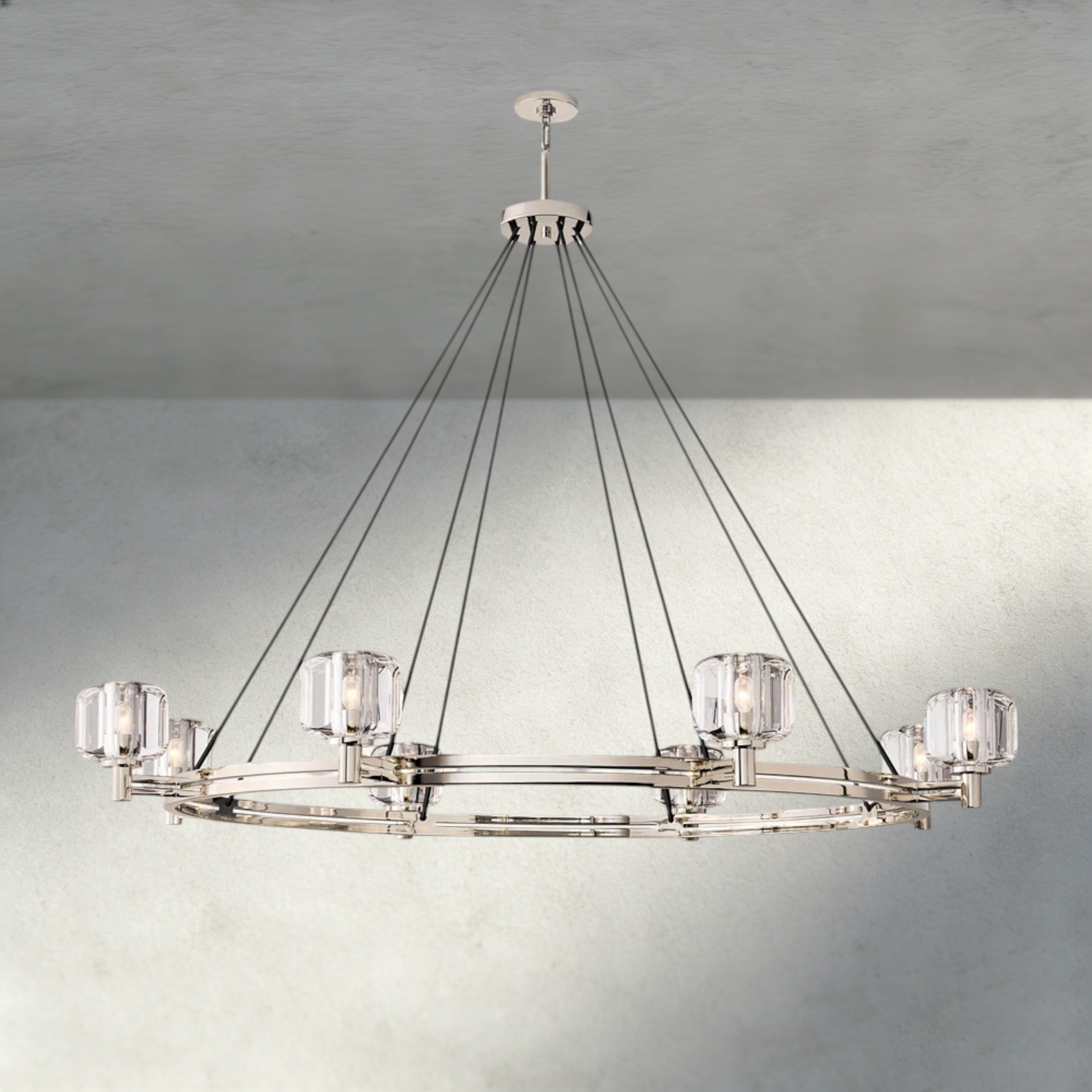 Demaret Round Chandelier 36", 48", 60"-chandelier-Briglighting