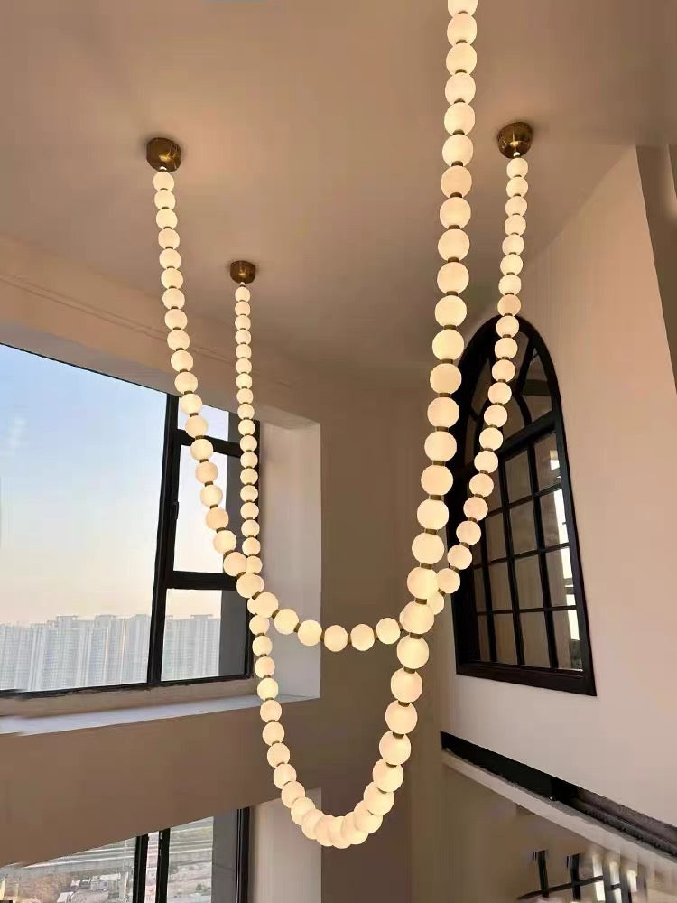 Modern Creative Pearl Necklace Chandelier-Chandeliers-Briglighting