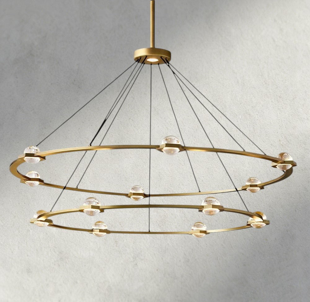 Éclatant Round Chandelier 36", 48", 60", Two-Tied 60"-chandelier-Briglighting