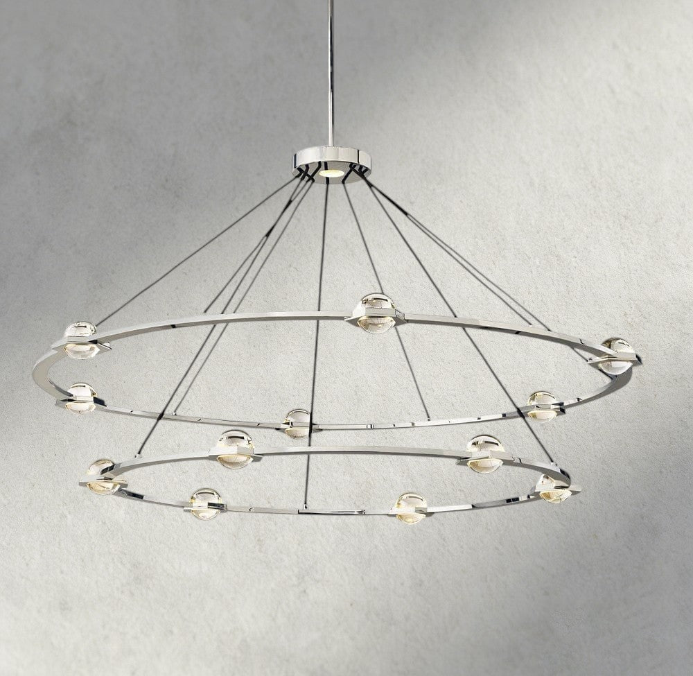 Éclatant Round Chandelier 36", 48", 60", Two-Tied 60"-chandelier-Briglighting