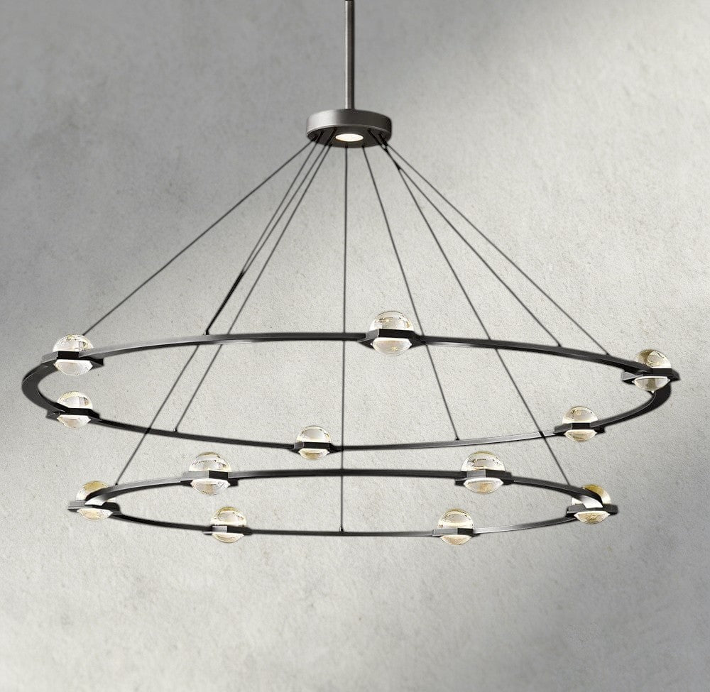 Éclatant Round Chandelier 36", 48", 60", Two-Tied 60"-chandelier-Briglighting