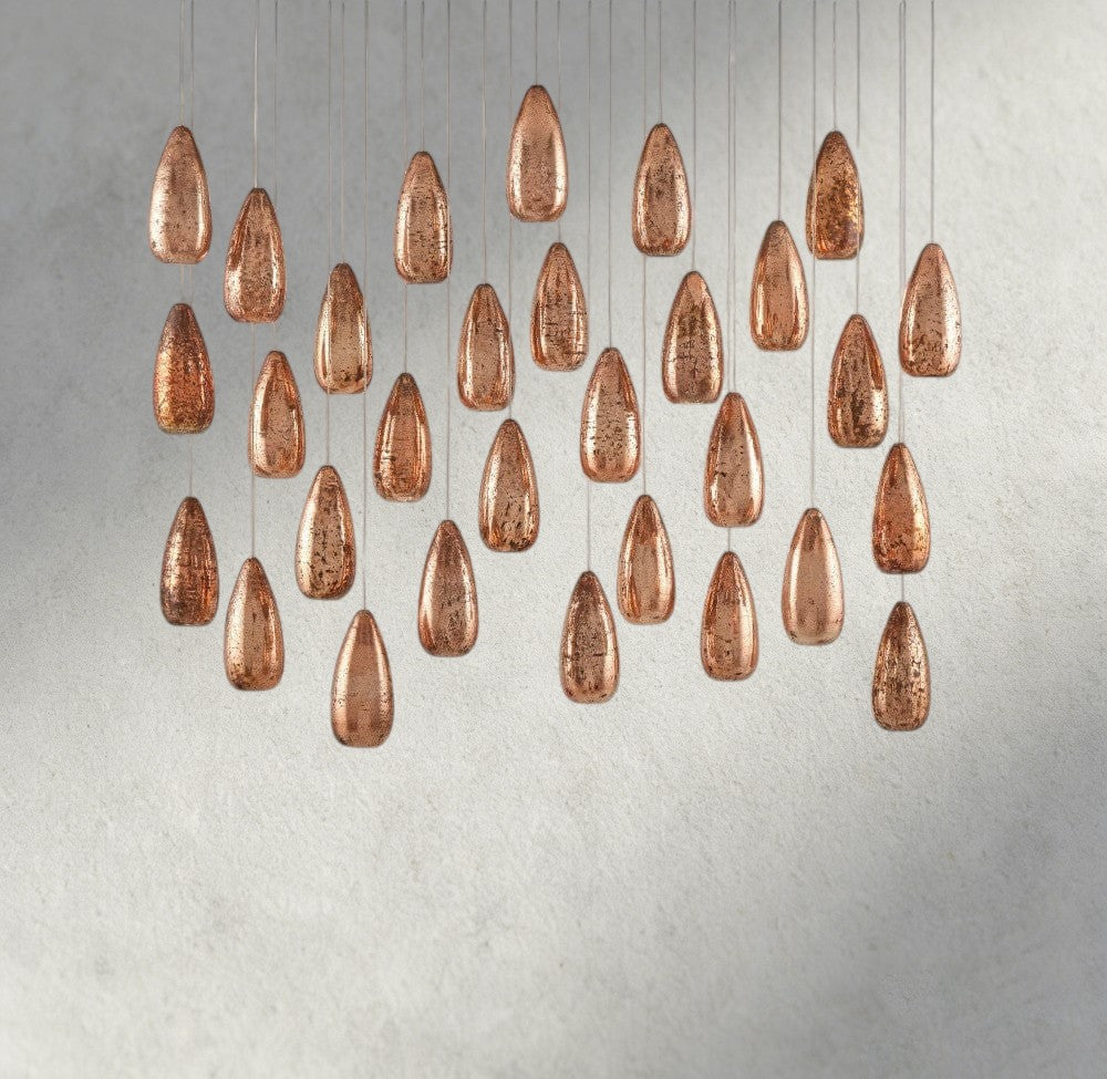 Edda Linear Glass Chandelier 48", 54"