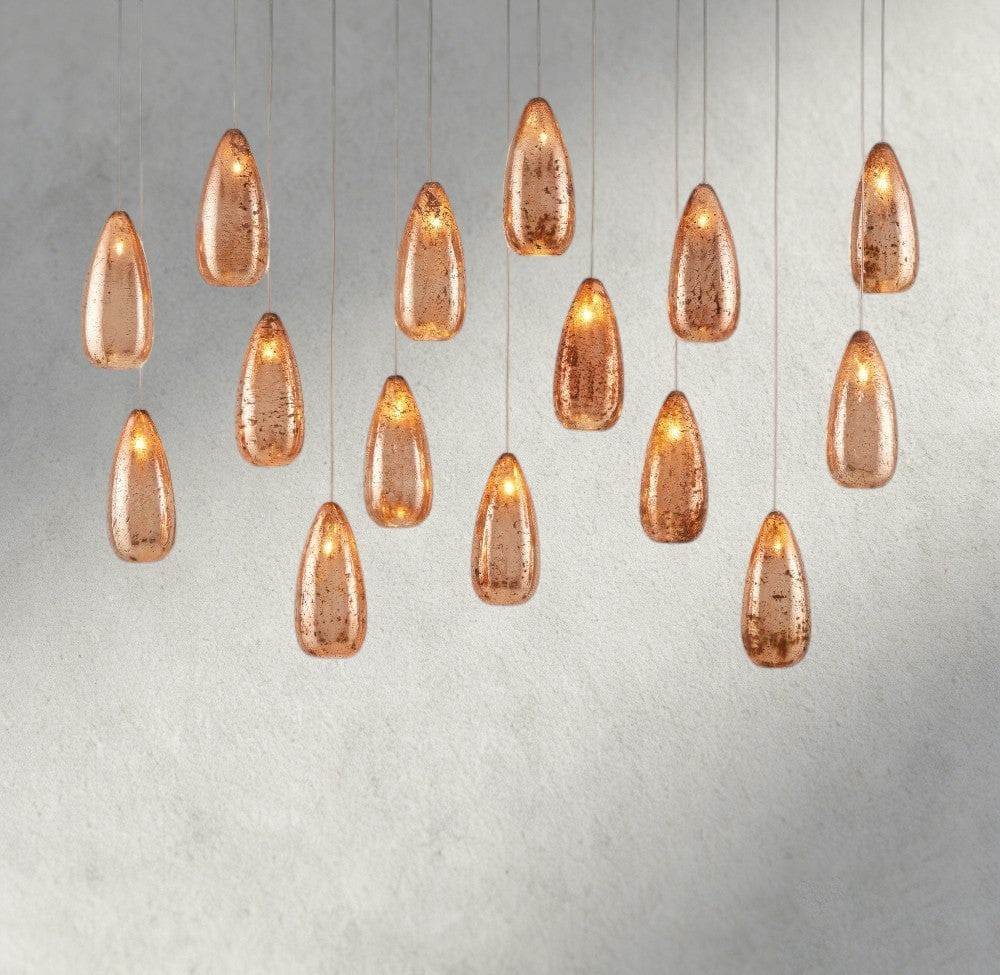 48" Edda Linear Glass Chandelier 48", 54"