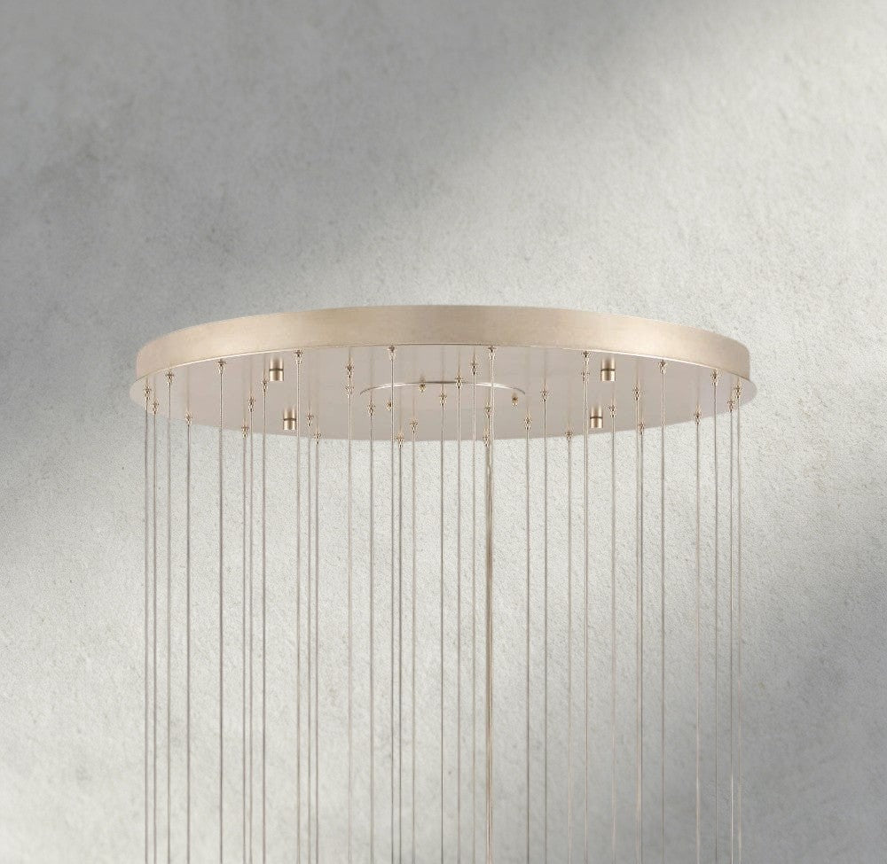 Edda Round Glass Chandelier 23", 35"
