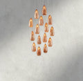 23" Edda Round Glass Chandelier 23", 35"
