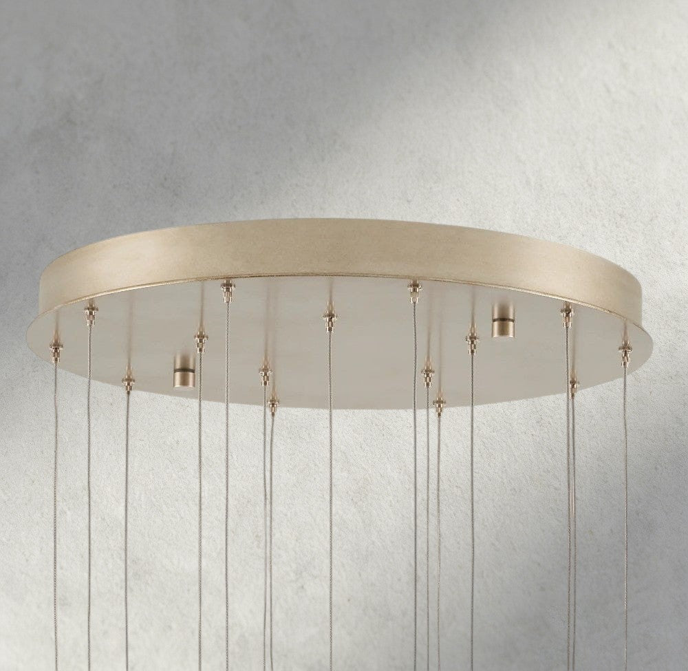 Edda Round Glass Chandelier 23", 35"