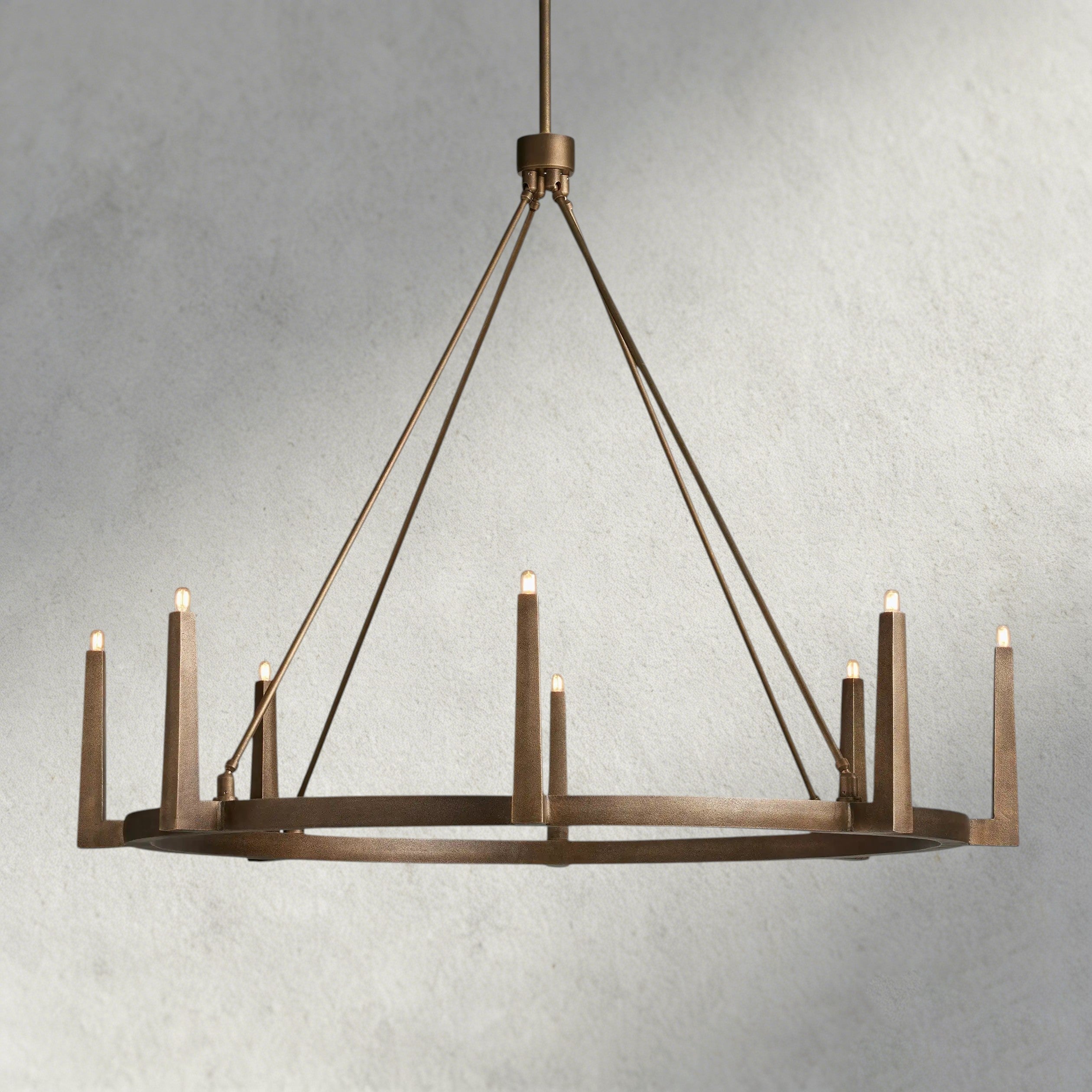 54" / Brass Emmet Round Chandelier 42", 54"