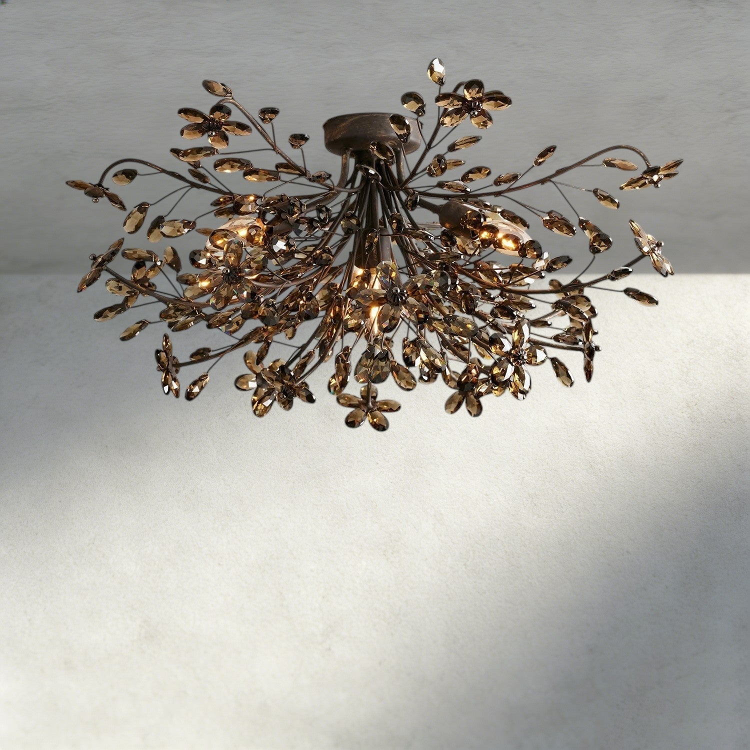 BRONZE/SMOKE Fiore Flush Mount