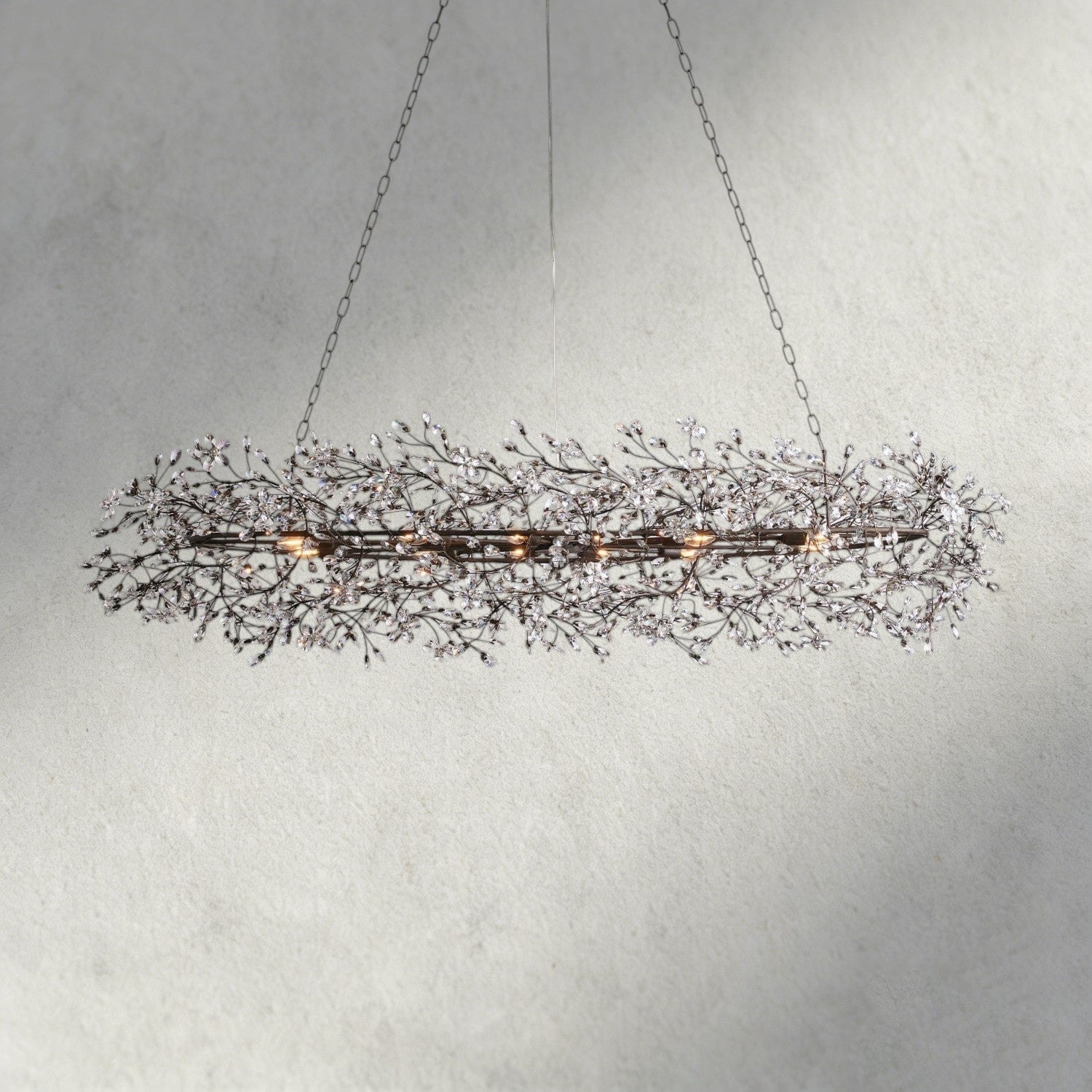 74" / BRONZE Fiore Oval Chandelier 62", 74"