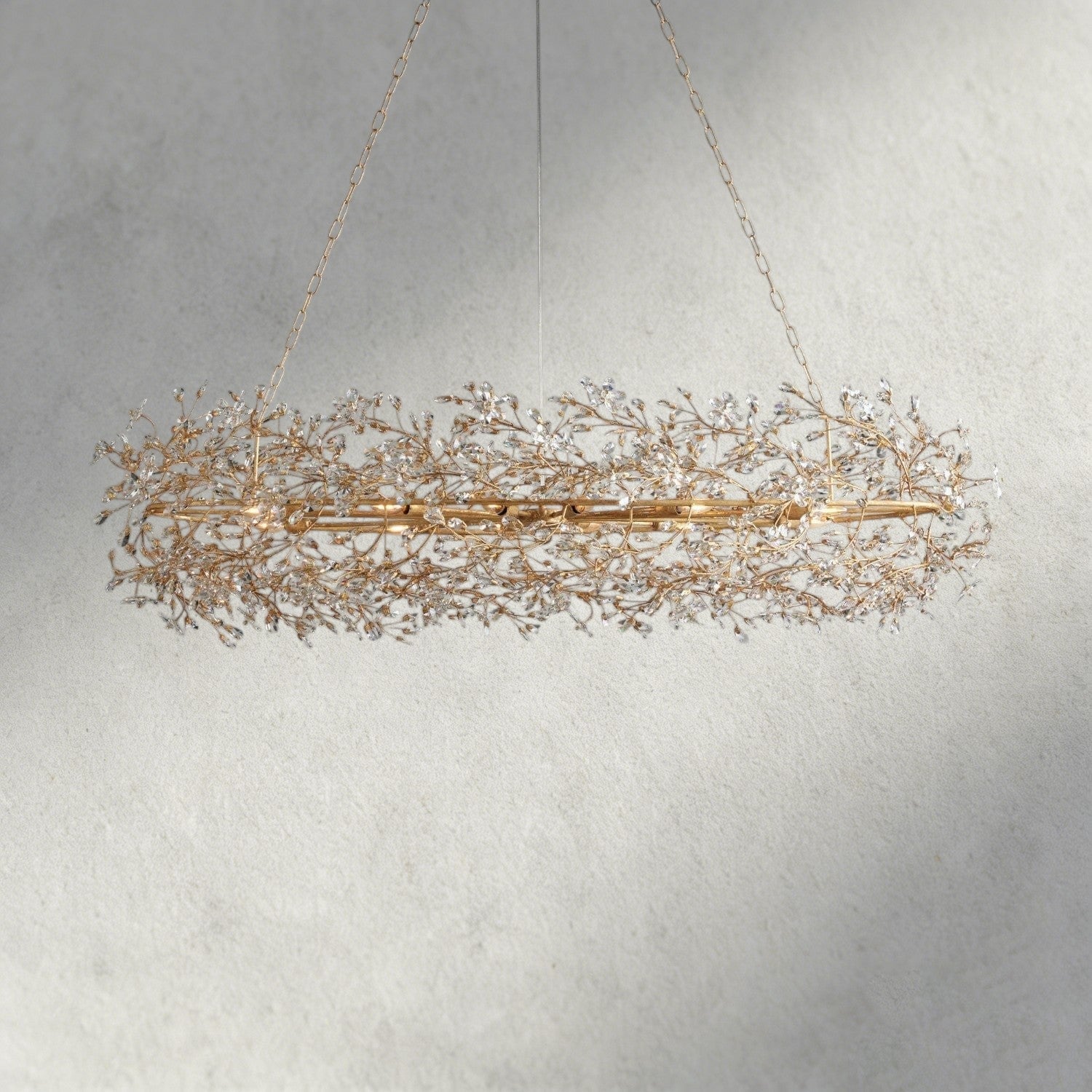 74" / GOLD Fiore Oval Chandelier 62", 74"