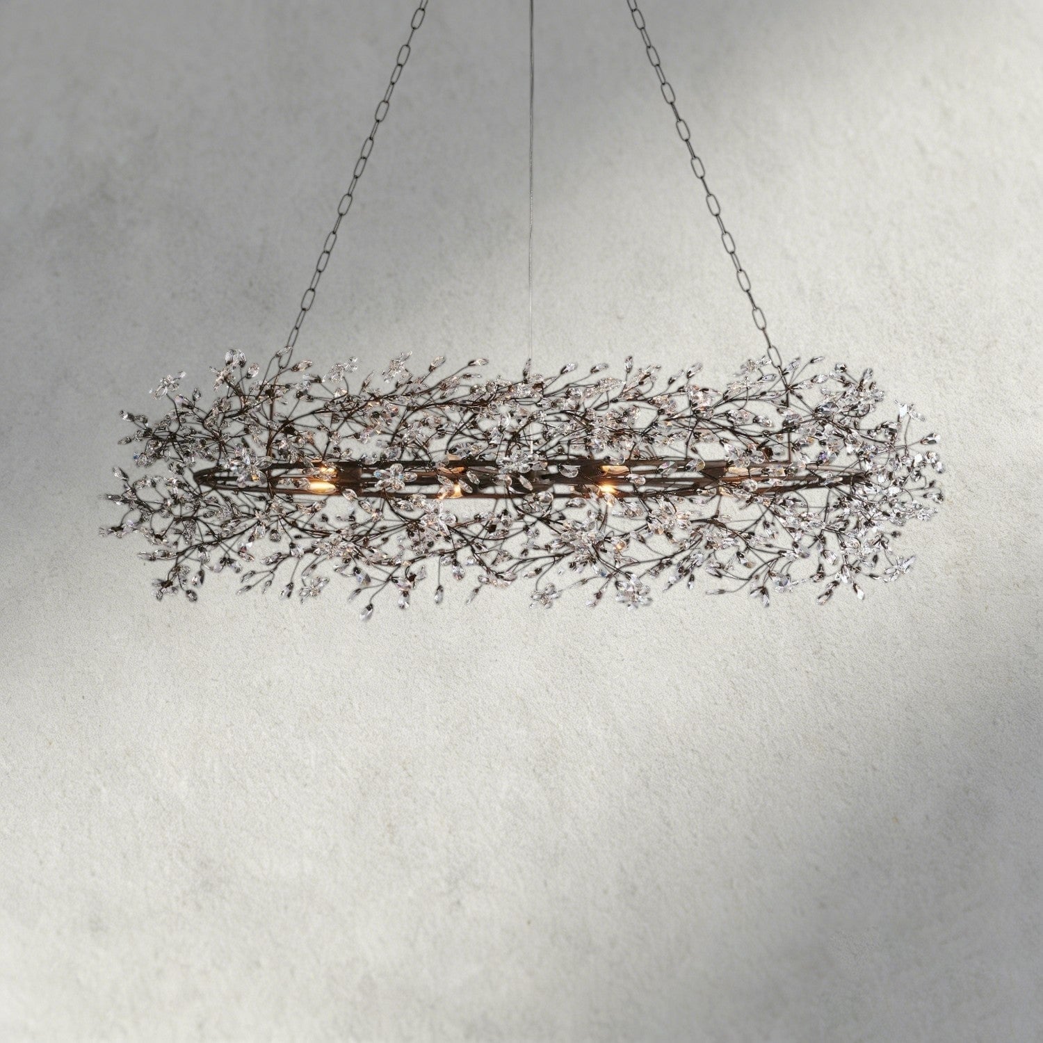 62" / BRONZE Fiore Oval Chandelier 62", 74"