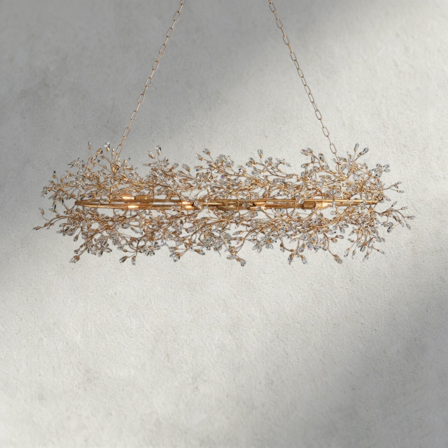 62" / GOLD Fiore Oval Chandelier 62", 74"