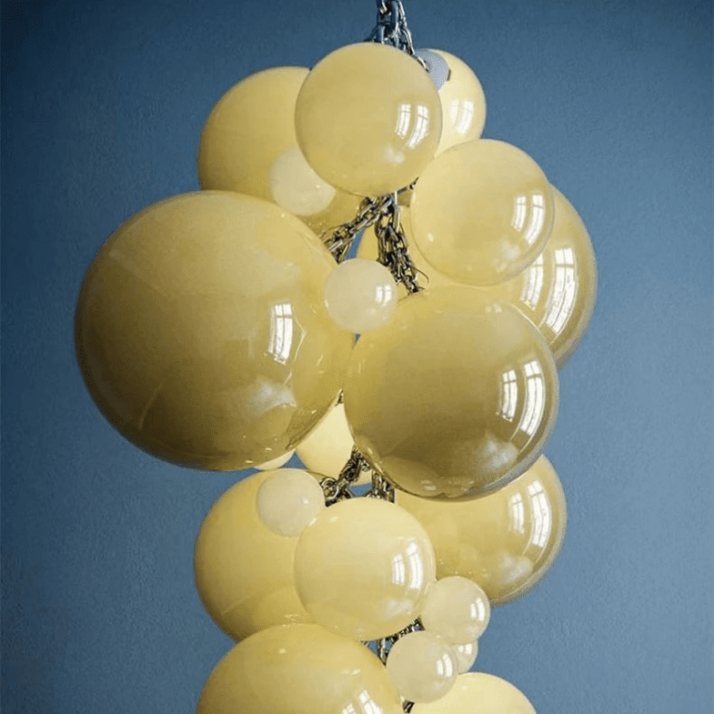 Fruit Grape Hanging Swag Chandelier - Bule23.6" D * 39.4" HCold WhiteBriglighting