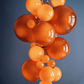 Fruit Grape Hanging Swag Chandelier - Orange23.6" D * 39.4" HCold WhiteBriglighting
