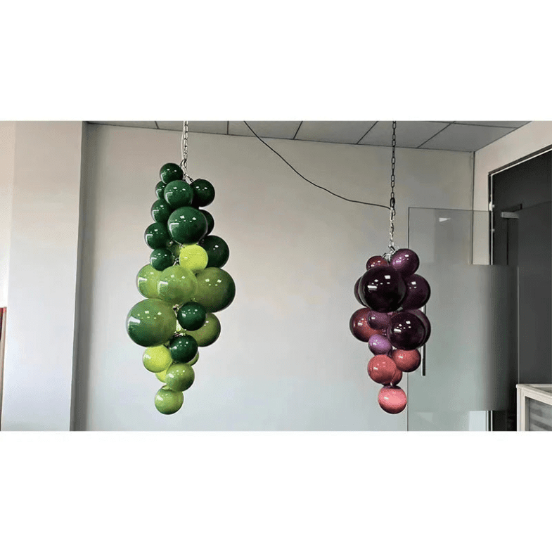 Fruit Grape Hanging Swag Chandelier - Bule23.6" D * 39.4" HCold WhiteBriglighting