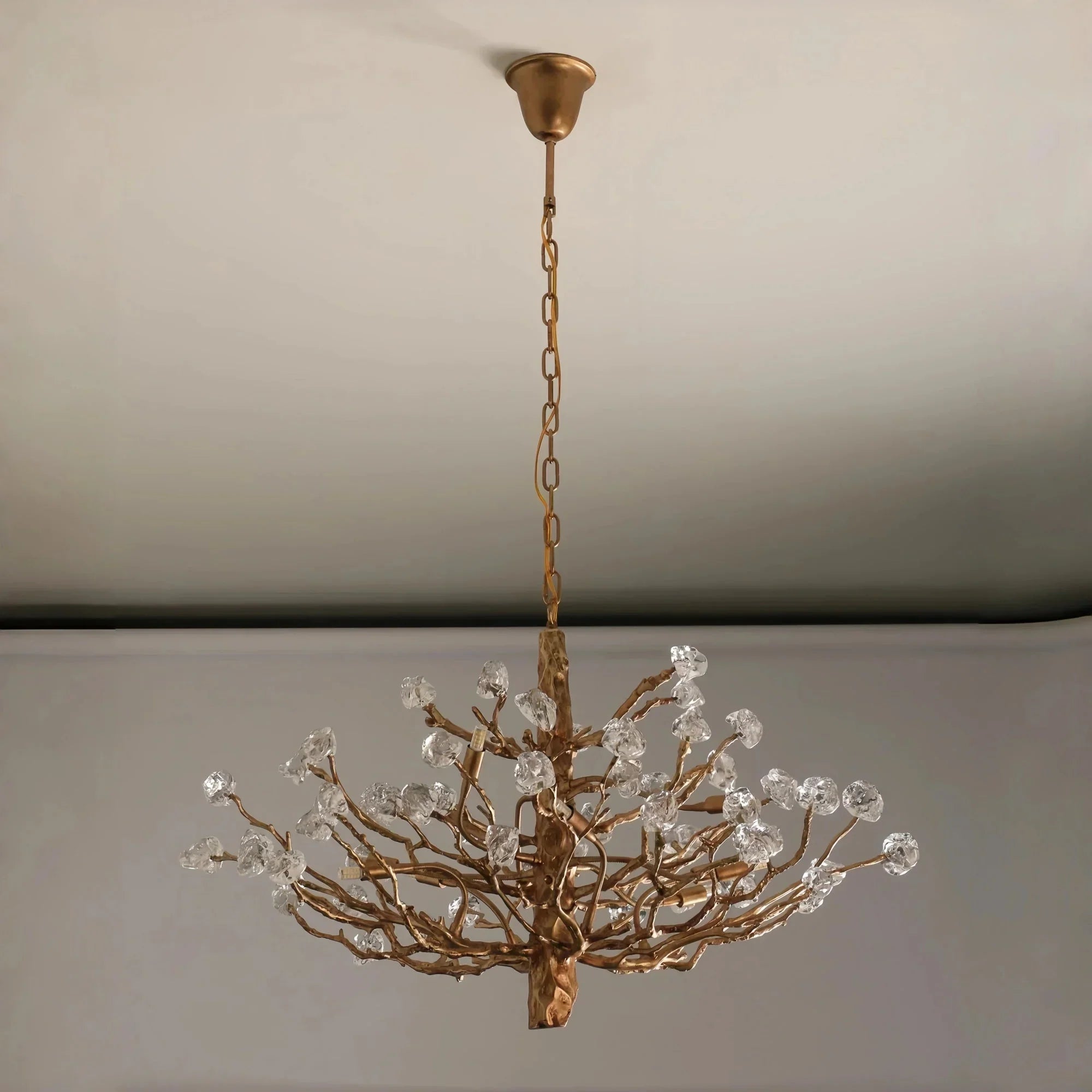 Gemstone Branch Chandelier with Artistic Design for Bedroom or Living Room - 10 Lights/D31.5"*H21.65"Warm LightBriglighting