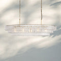 Ghiaccio Glass Oval Chandelier 54''65''-Briglighting