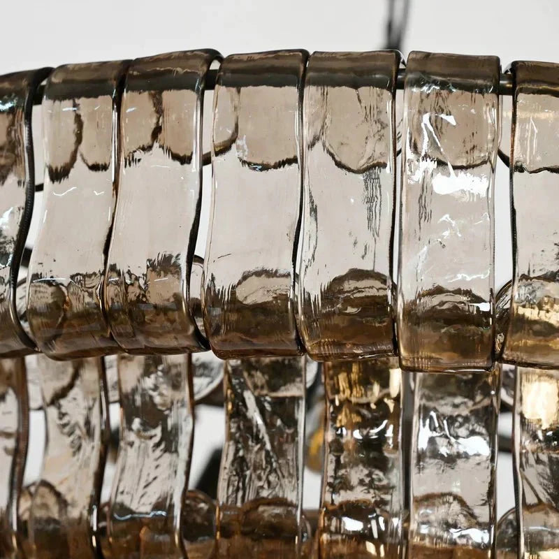 Ghiaccio Glass Oval Chandelier 54''65''-Briglighting