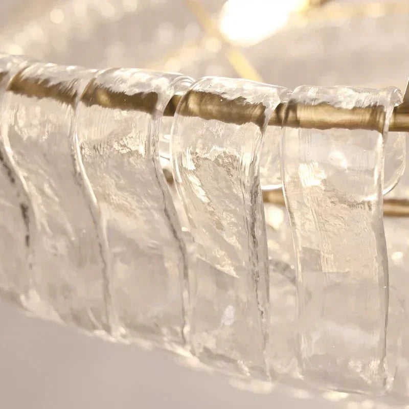 Ghiaccio Glass Oval Chandelier 54''65''-Briglighting