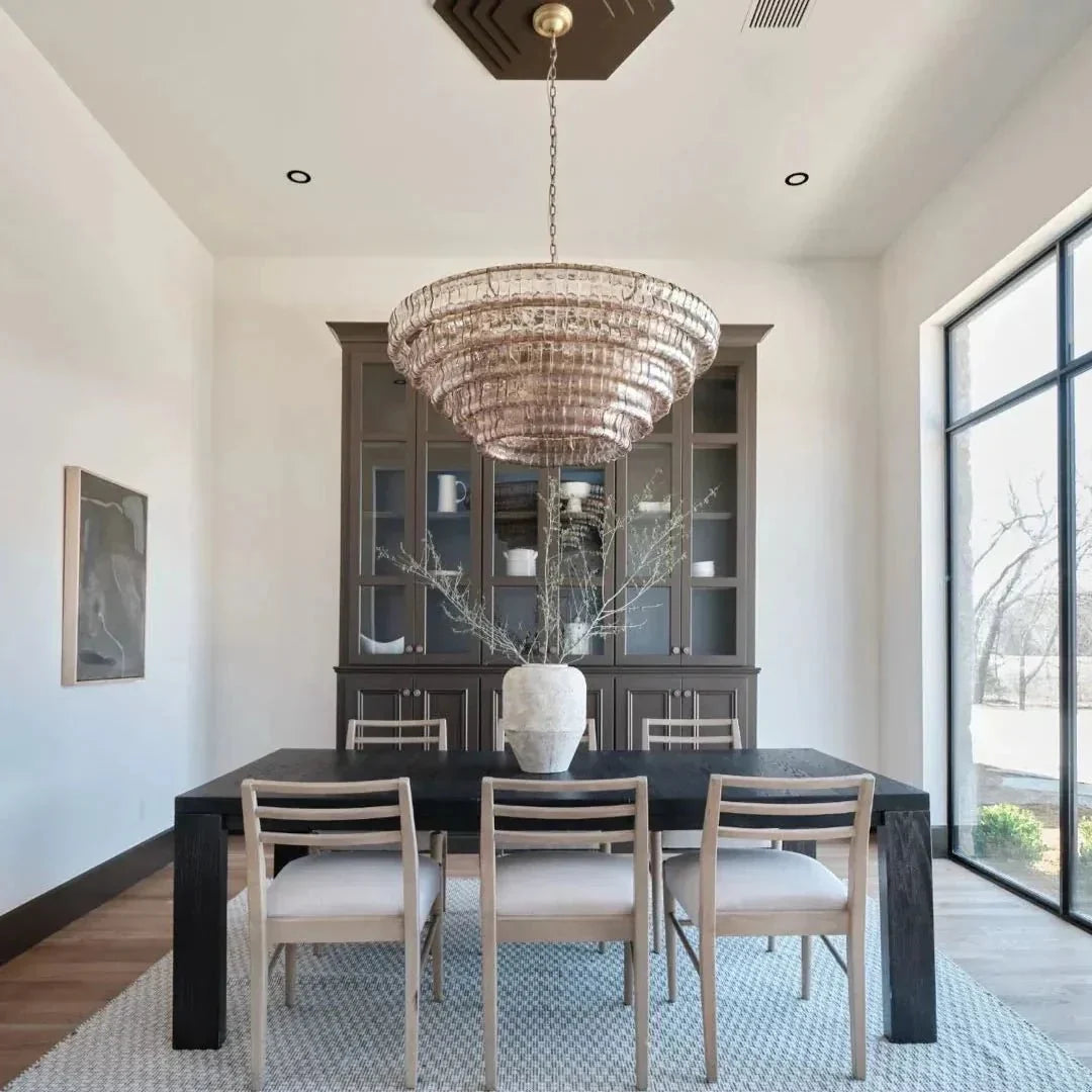 Ghiaccio Glass Round Chandelier 24" 36" 48" 60"-Briglighting