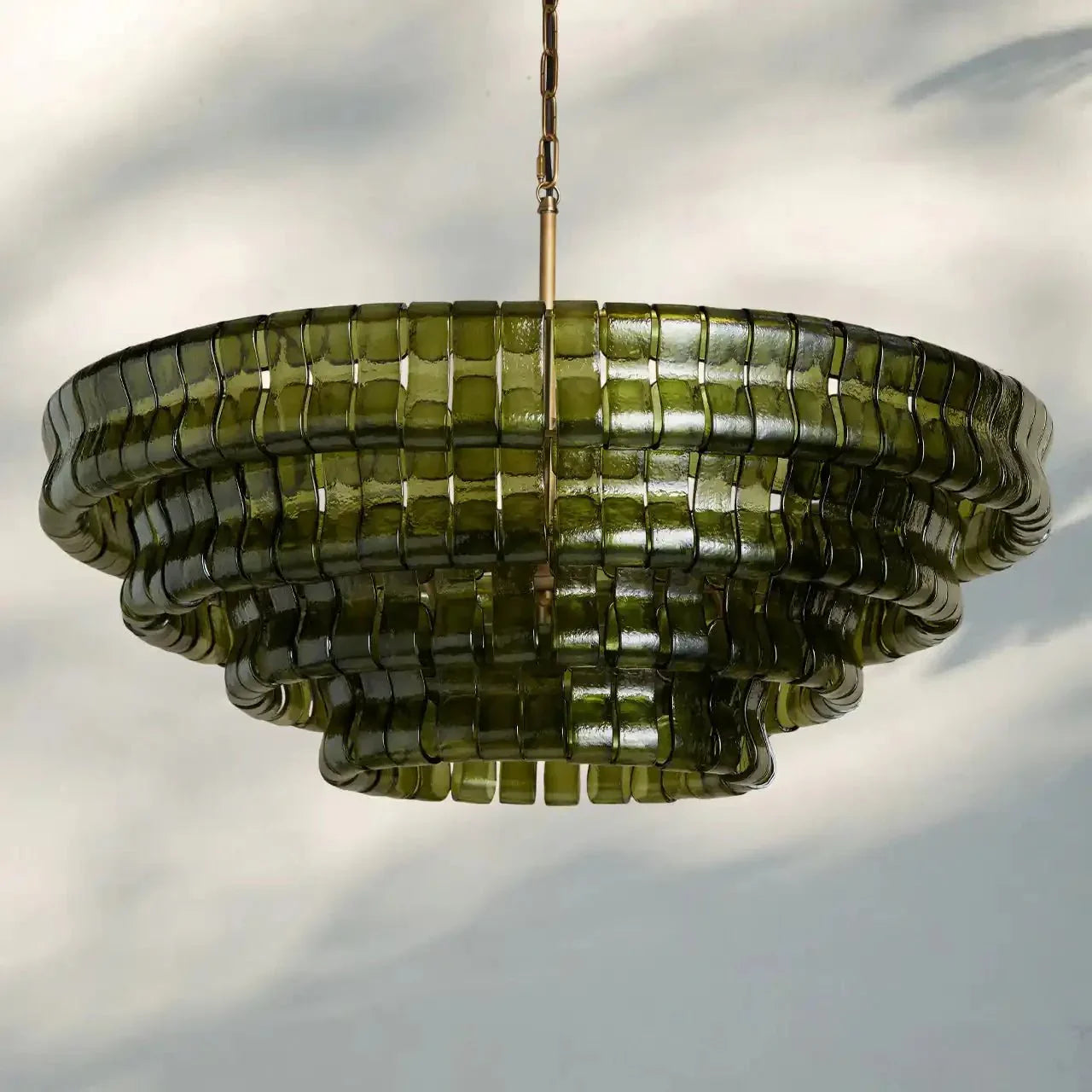 Ghiaccio Glass Round Chandelier 24" 36" 48" 60"-Briglighting