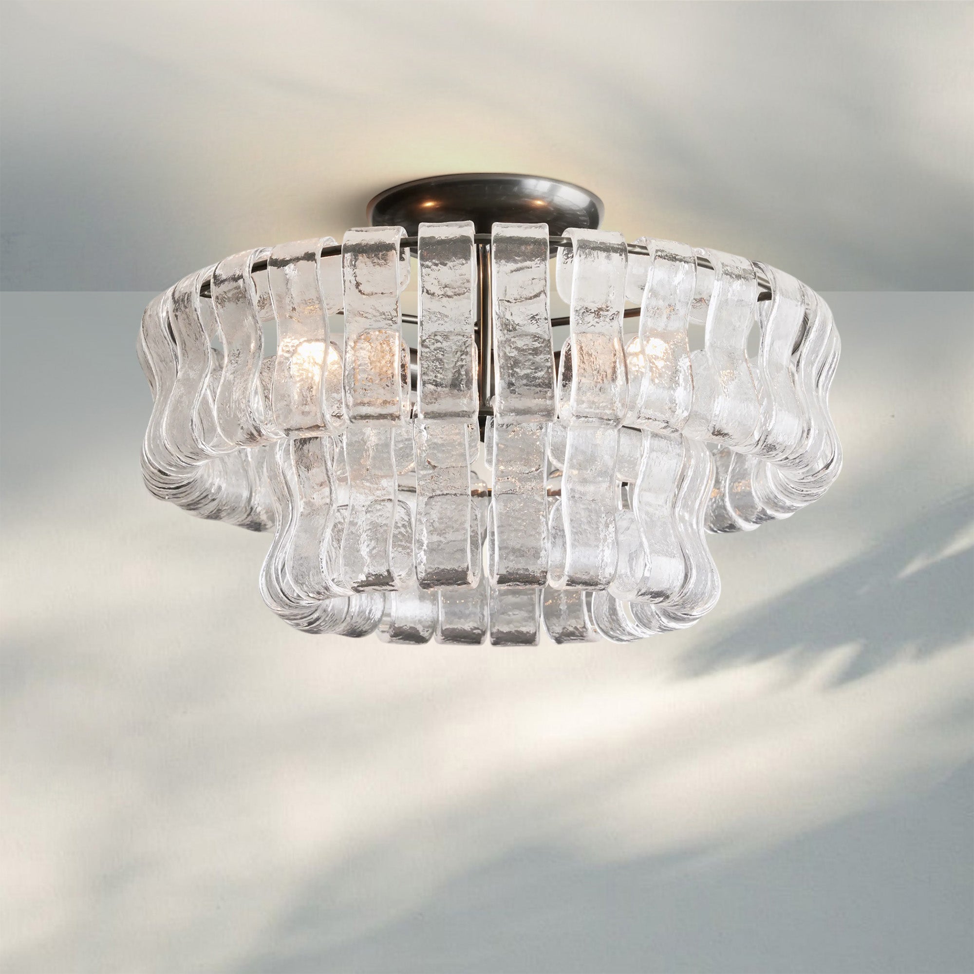 Ghiaccio Modern Glass Flushmount-Briglighting