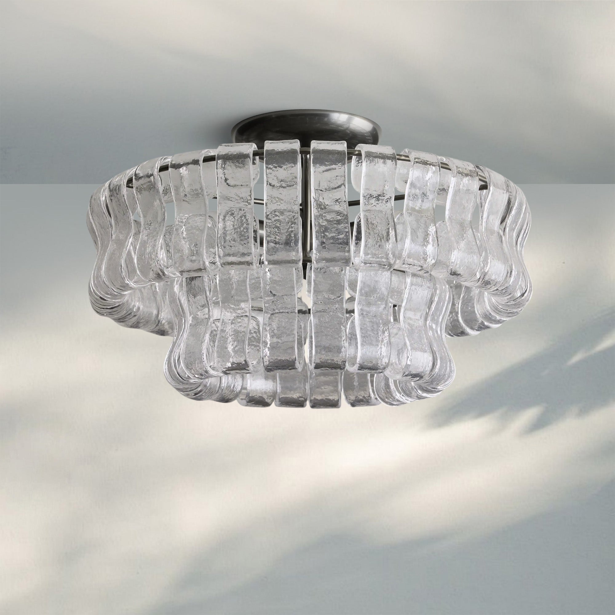 Ghiaccio Modern Glass Flushmount-Briglighting