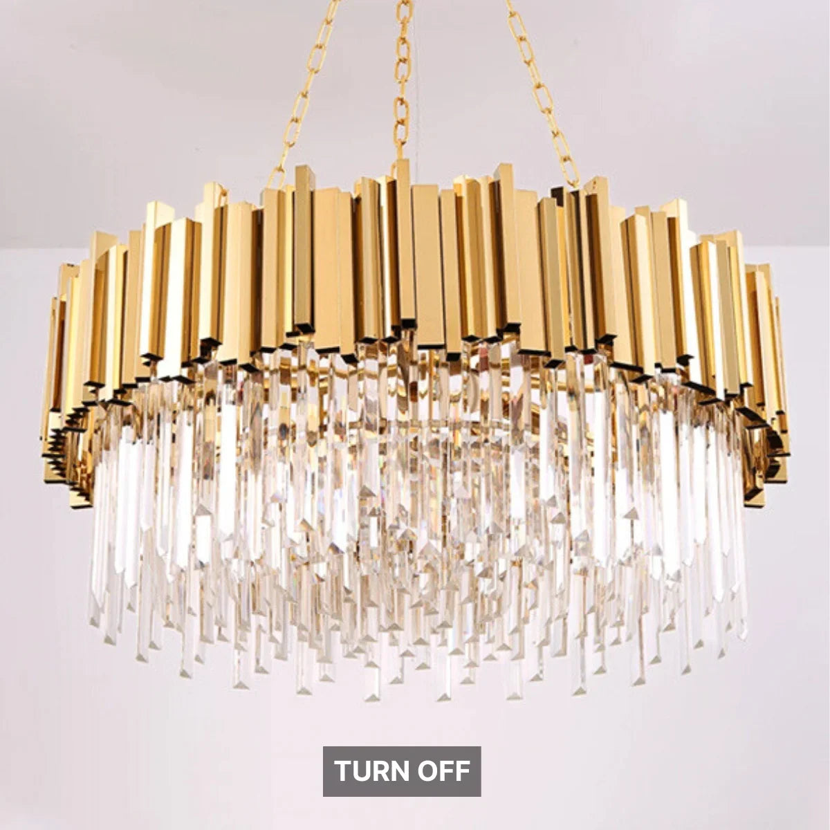 Astra Gold/Chrome Crystal Chandelier for Living Room & Dining Room-Crystal Chandelier-Briglighting