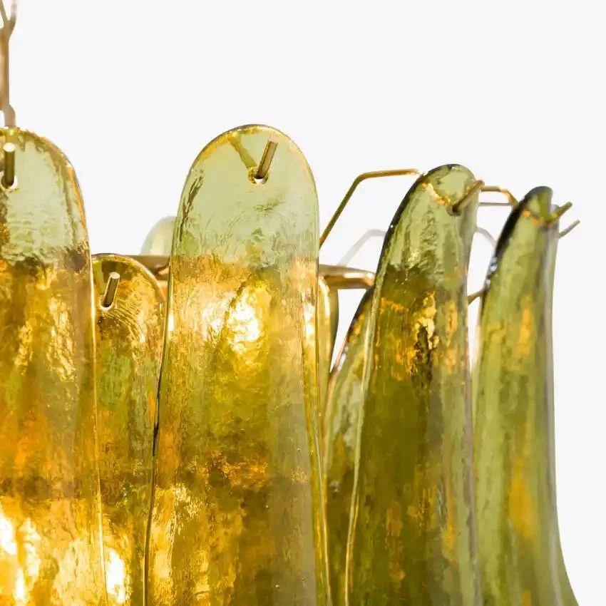 Green Petalo Murano Chandelier - 35.43"Briglighting