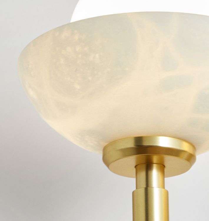 Alabaster Shade Greenwich Triple Wall Sconce-Briglighting