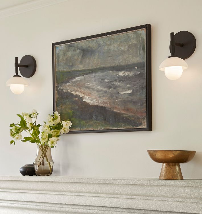 Alabaster Shade Greenwich Wall Sconce-Briglighting