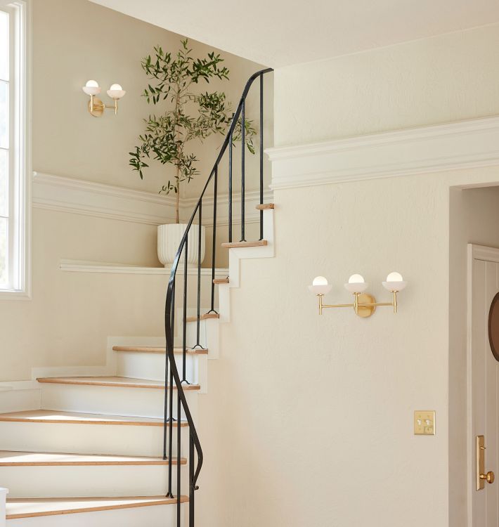Alabaster Shade Greenwich Triple Wall Sconce-Briglighting