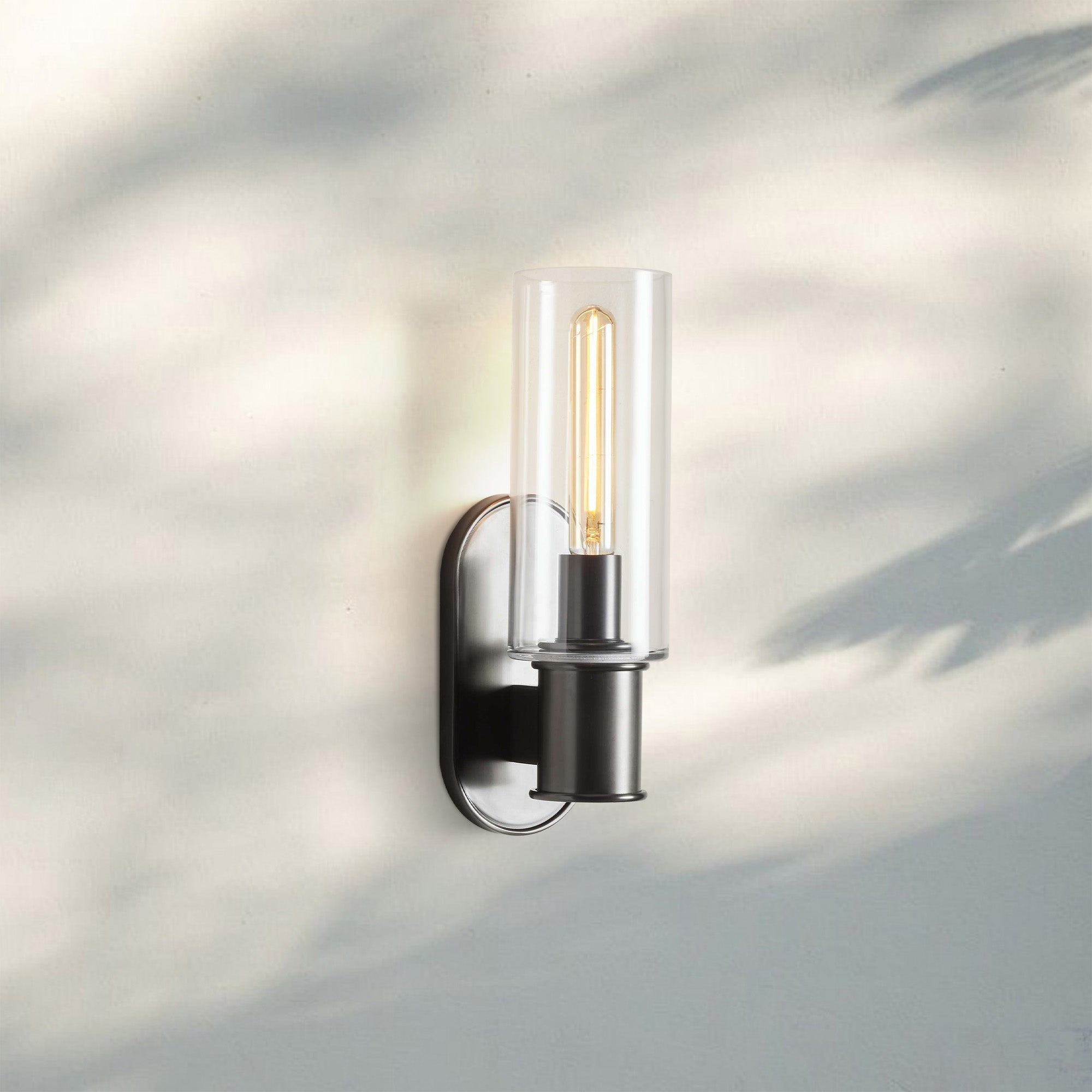 Harline Clear Glass Wall Sconce-Briglighting
