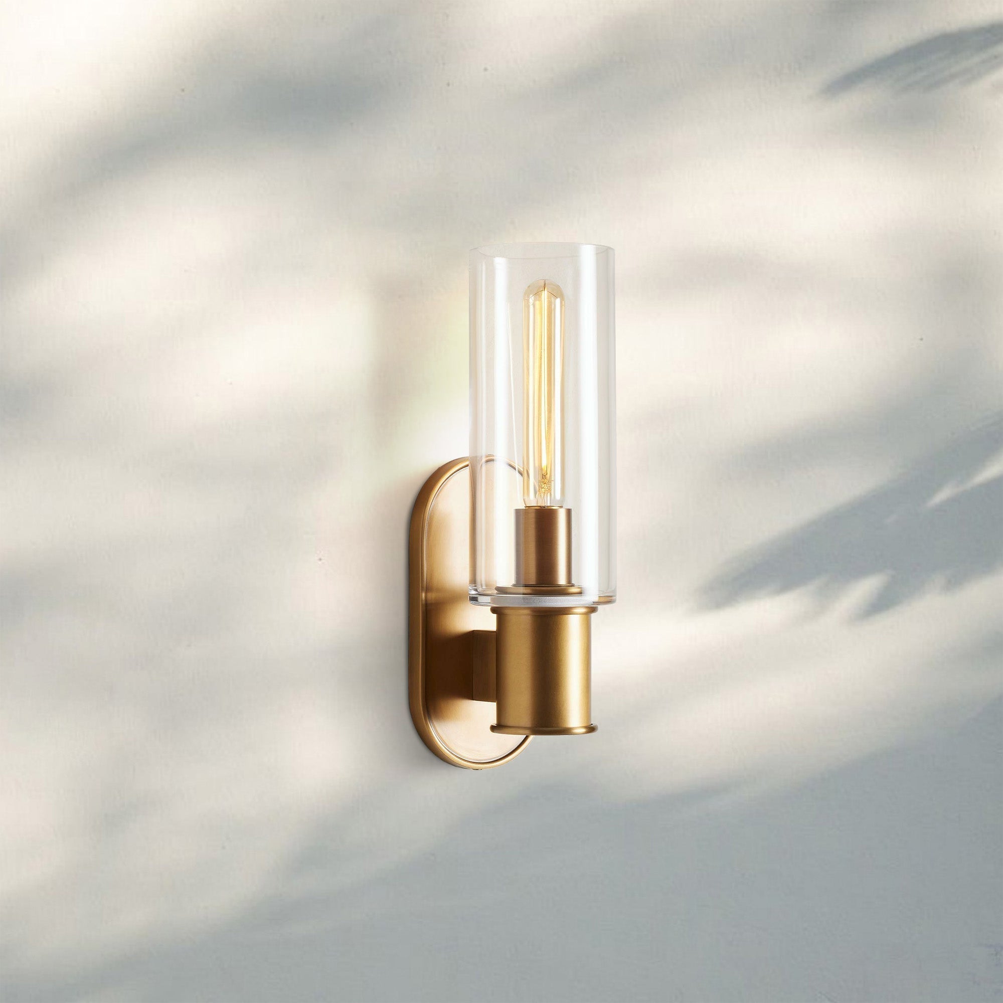 Harline Clear Glass Wall Sconce-Briglighting