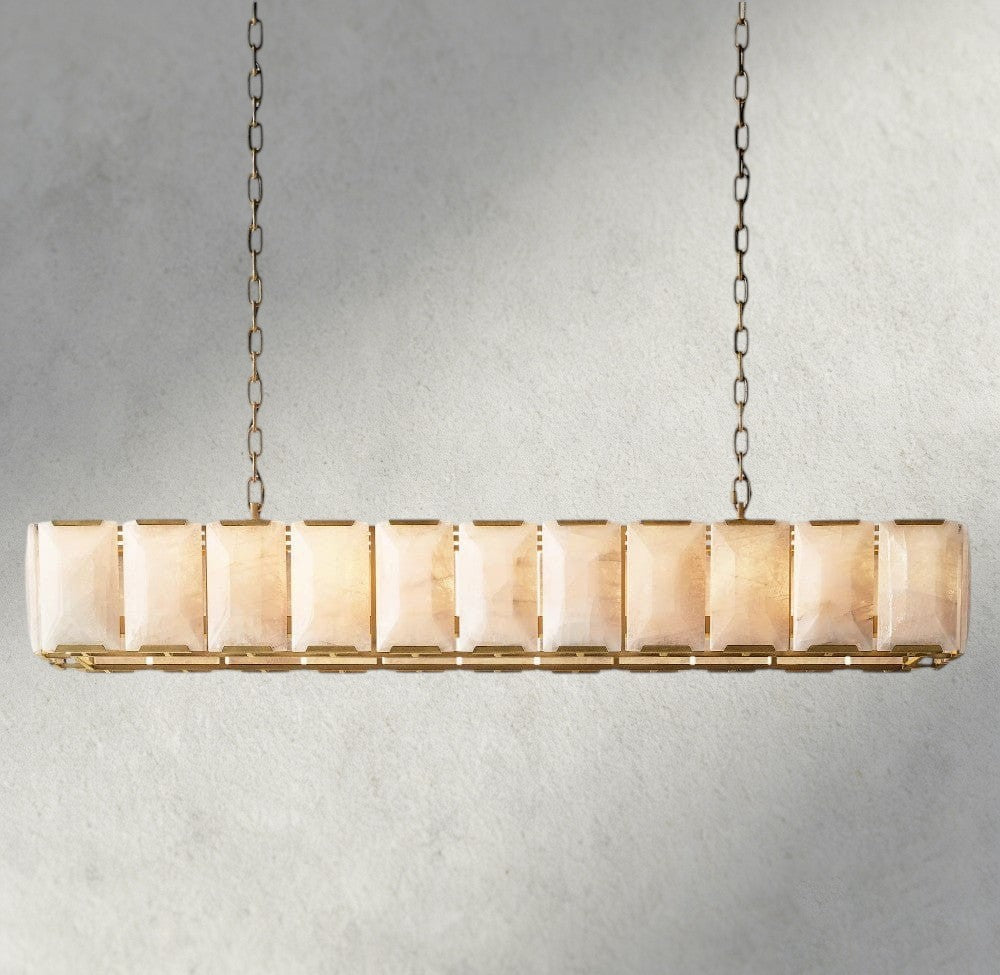 Harlow Calcite Rectangular Chandelier 42", 54", 62", 74"-chandelier-Briglighting