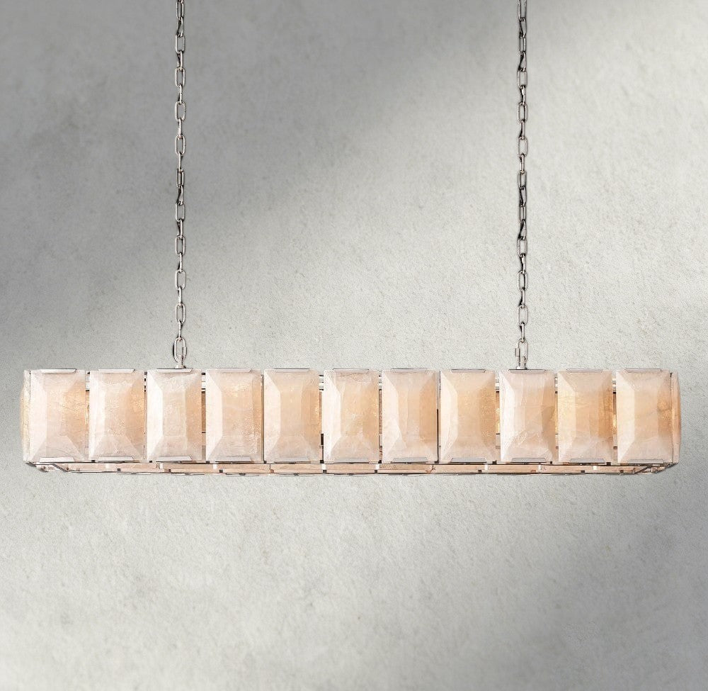 Harlow Calcite Rectangular Chandelier 42", 54", 62", 74"-chandelier-Briglighting