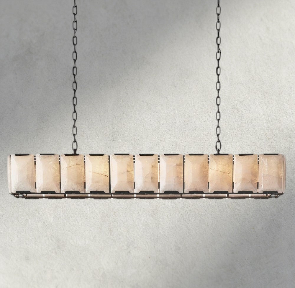 Harlow Calcite Rectangular Chandelier 42", 54", 62", 74"-chandelier-Briglighting