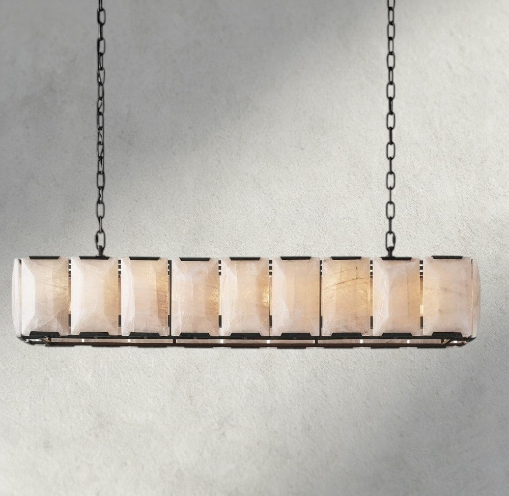 Harlow Calcite Rectangular Chandelier 42", 54", 62", 74"-chandelier-Briglighting
