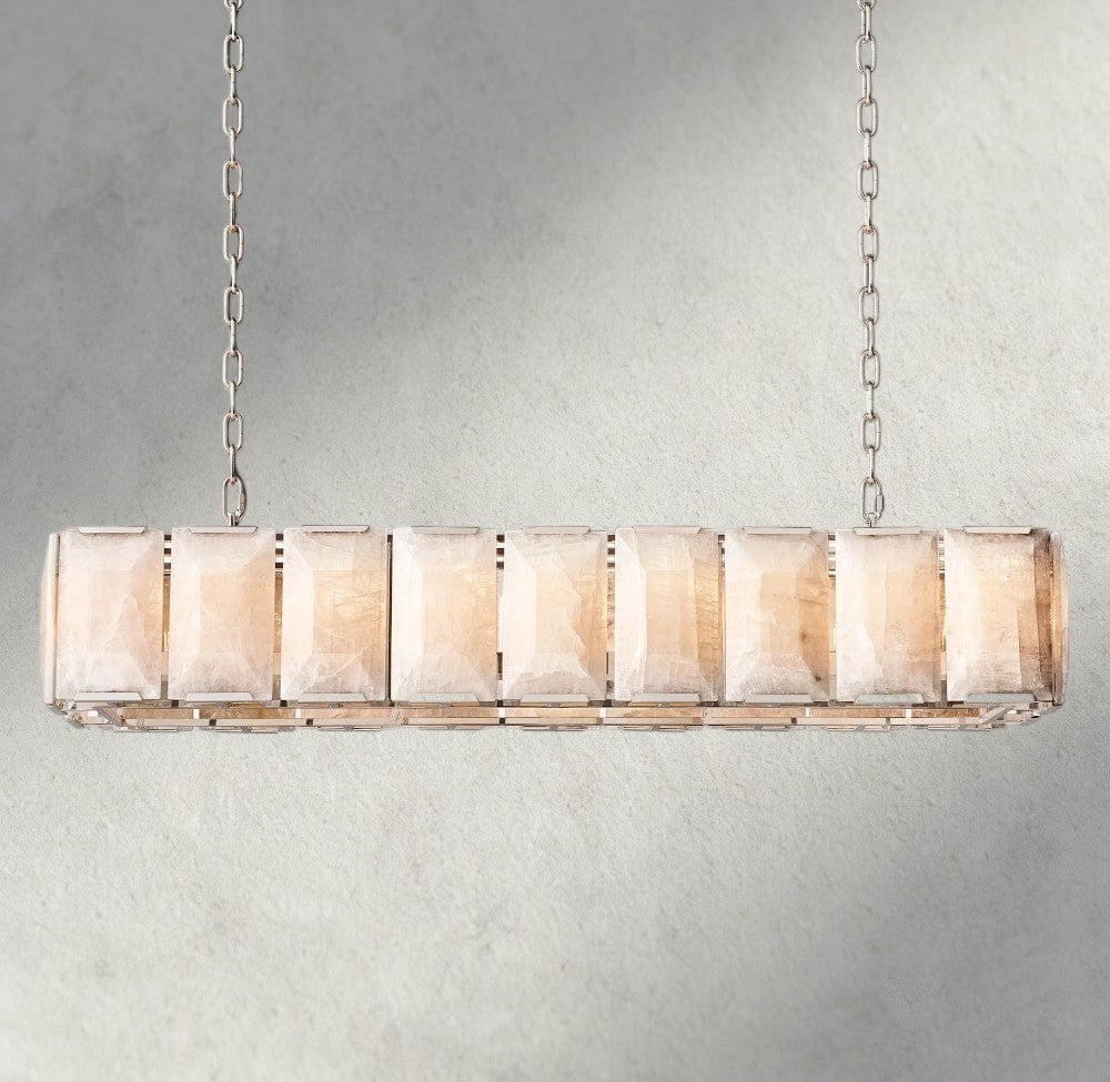 Harlow Calcite Rectangular Chandelier 42", 54", 62", 74"-chandelier-Briglighting