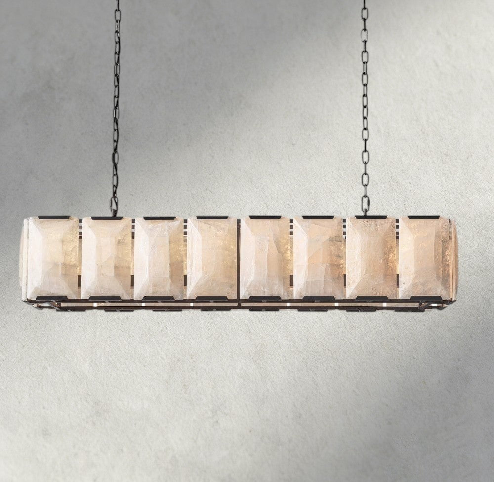 Harlow Calcite Rectangular Chandelier 42", 54", 62", 74"-chandelier-Briglighting