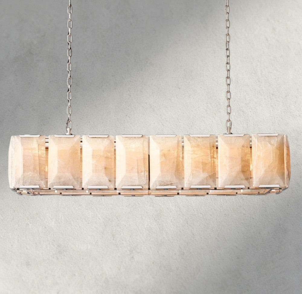 Harlow Calcite Rectangular Chandelier 42", 54", 62", 74"-chandelier-Briglighting