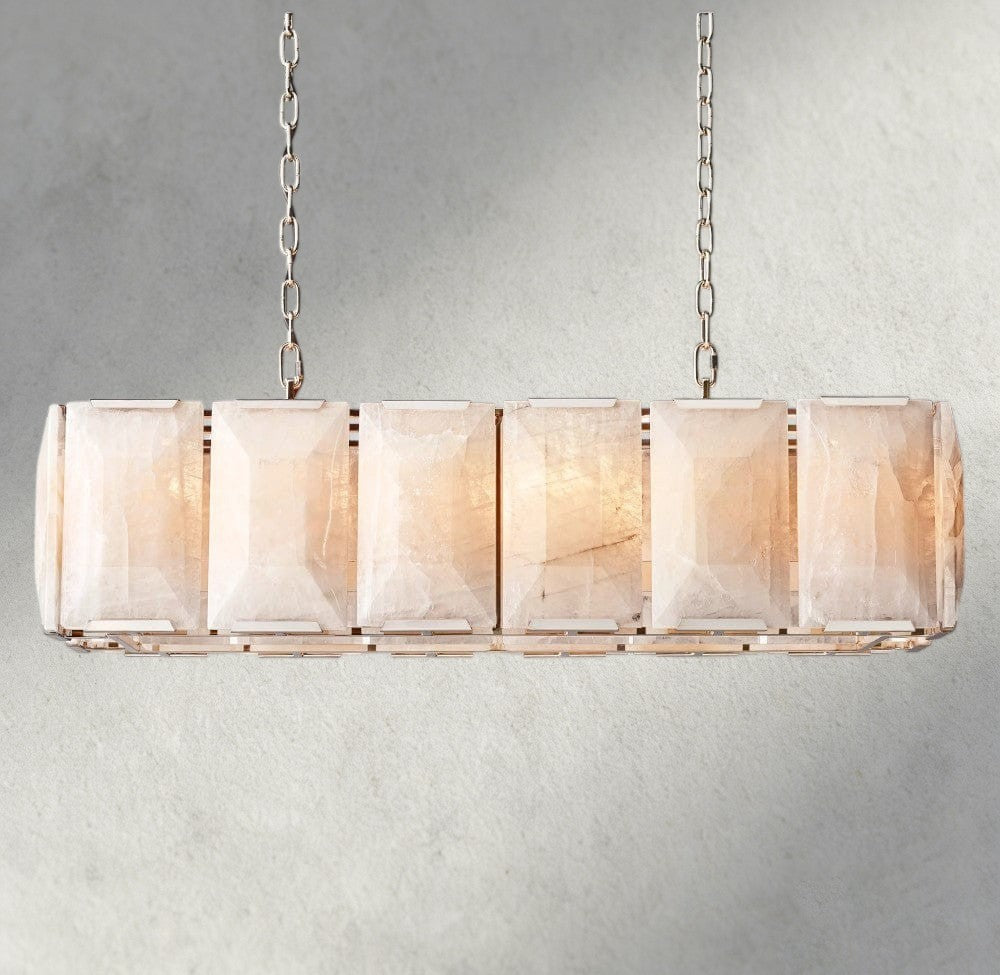 Harlow Calcite Rectangular Chandelier 42", 54", 62", 74"-chandelier-Briglighting