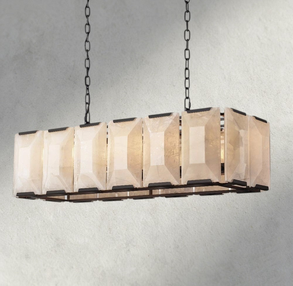 Harlow Calcite Rectangular Chandelier 42", 54", 62", 74"-chandelier-Briglighting