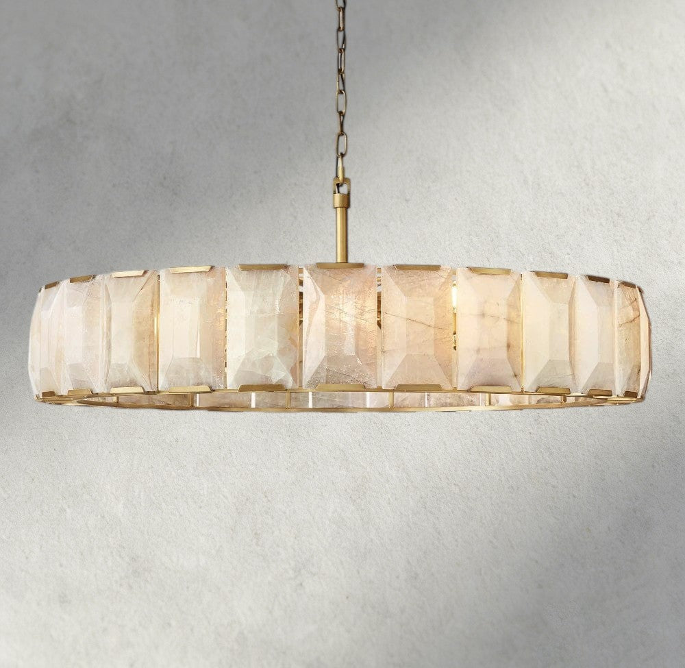 Harlow Calcite Round Chandelier 19", 31", 43", 60"-chandelier-Briglighting