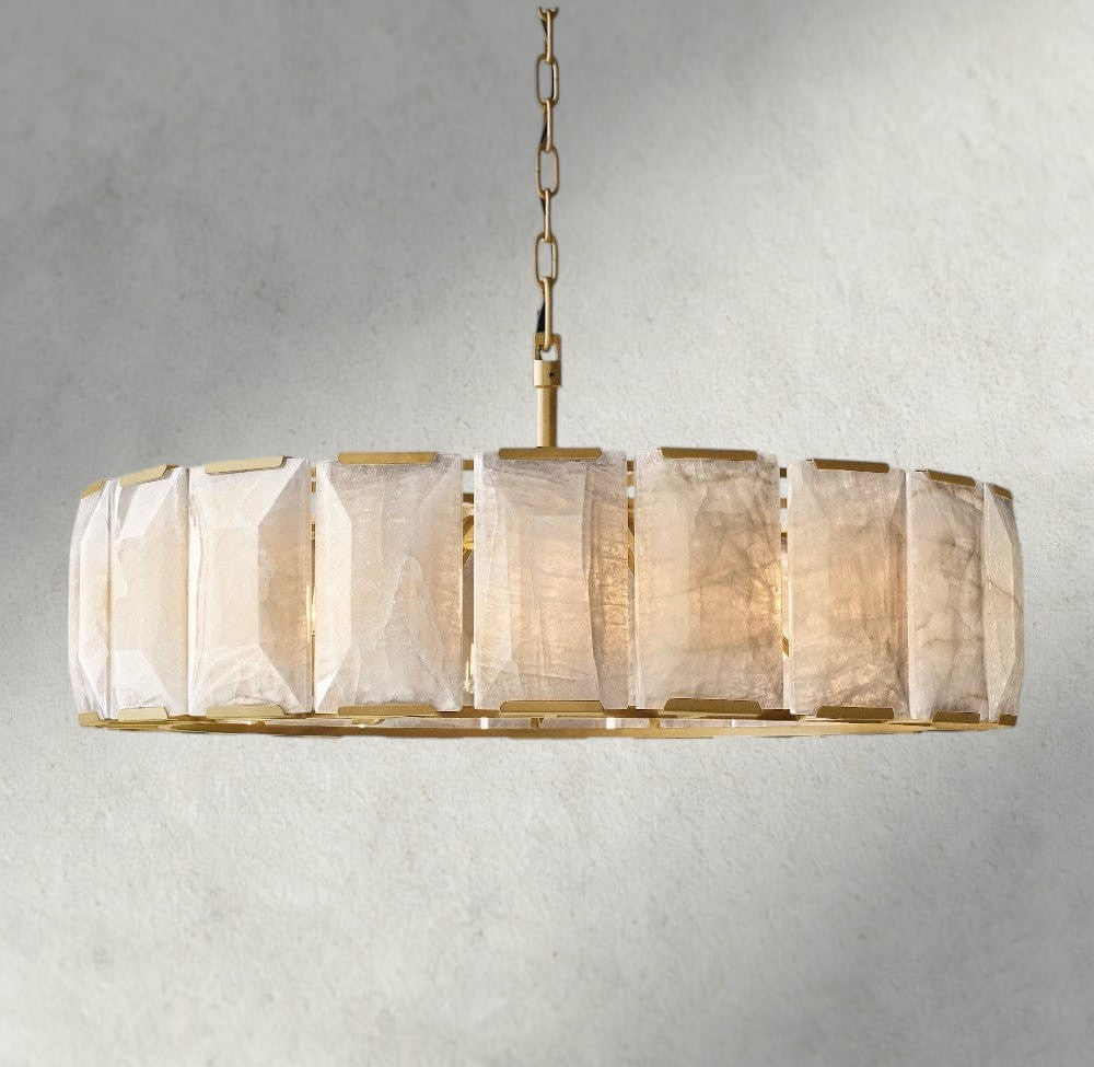 Harlow Calcite Round Chandelier 19", 31", 43", 60"-chandelier-Briglighting