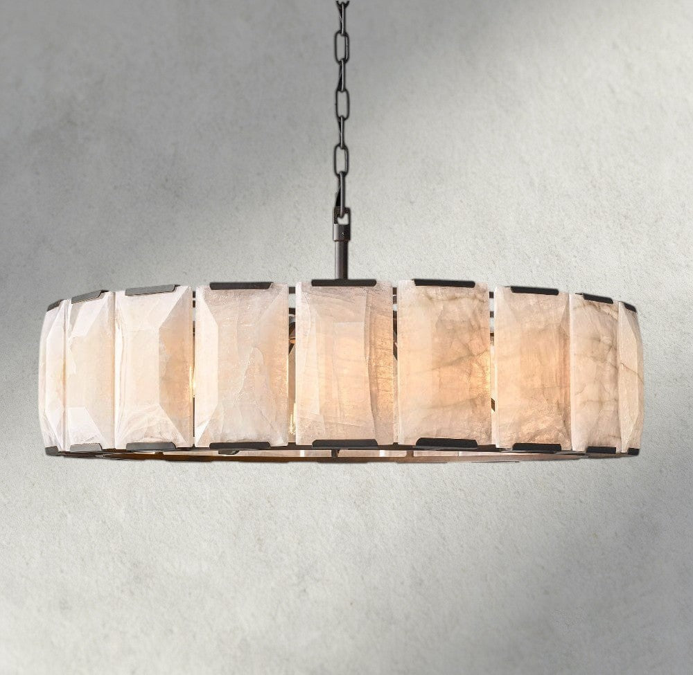 Harlow Calcite Round Chandelier 19", 31", 43", 60"-chandelier-Briglighting